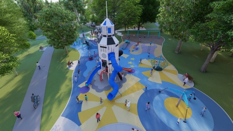 New Sunset Woods Park Playground Renderings | Park District of Highland ...