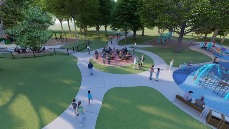 New Sunset Woods Park Playground Renderings | Park District of Highland ...